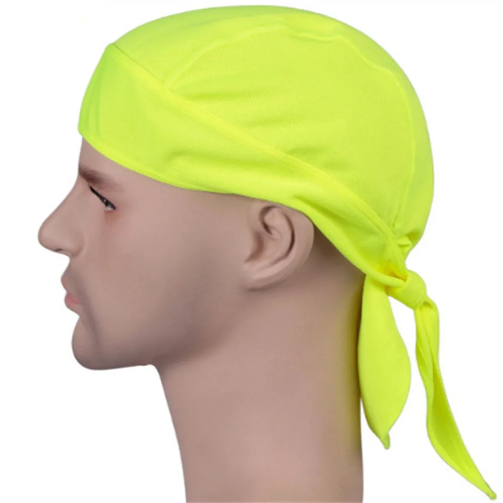 Открытый быстросохнущая чистая велосипедная Кепка головной платок повязка на голову Летняя мужская бандана для бега верховой езды Ciclismo Пиратская шапка с Капюшоном 20 - Цвет: Green
