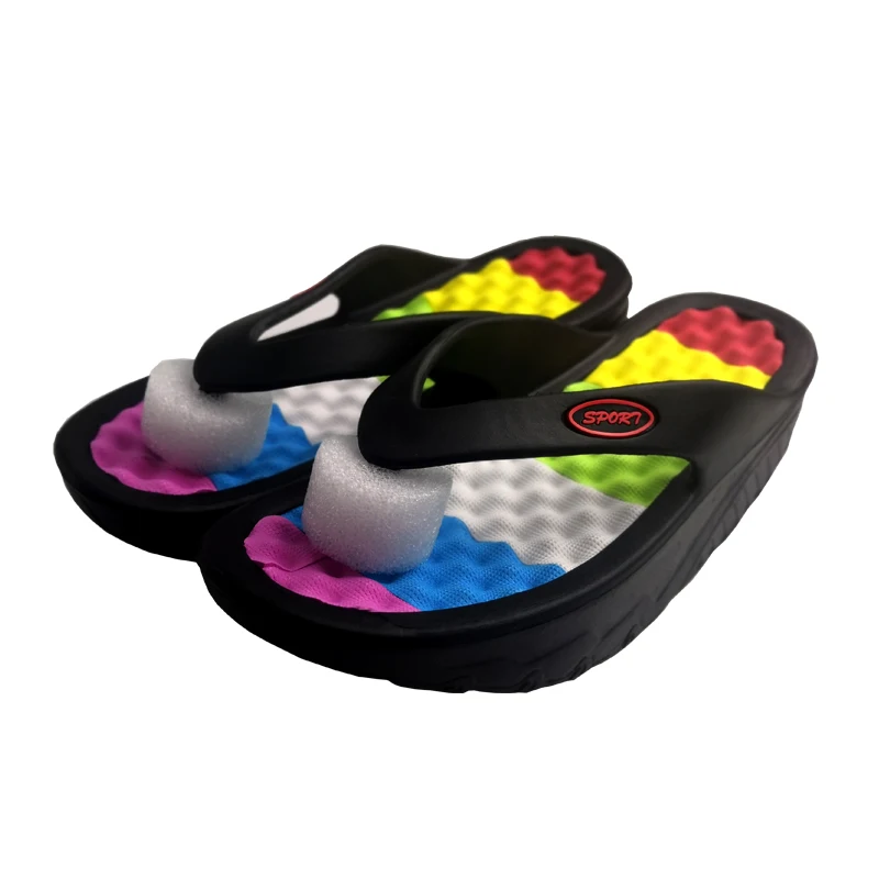 

Women Wedges Slippers Woman Sandals Rainbow Flip Flops Anti-slip High Platform Slippers