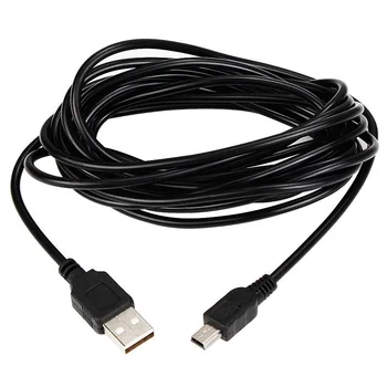 

Mini USB Power Line Cable Wire Cord Plug Long 3.5metres Max Current 2A Left Right Bend Straight Head For GPS Driving Recorder