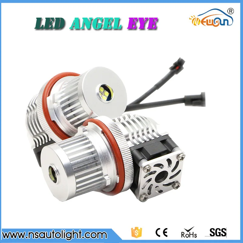 

2017 New product 40w cree chips led angel eyes with fan 4000lm super bright E39 led headlights angel eyes for BMW X5 E53