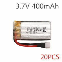 20 sztuk/partia H31 H107 X4 KY101 części zamienne 3.7V 400 mah oryginalna bateria H31-011 bateria Lipo 3.7V 400 mah dla H31 XH wtyczka 30C