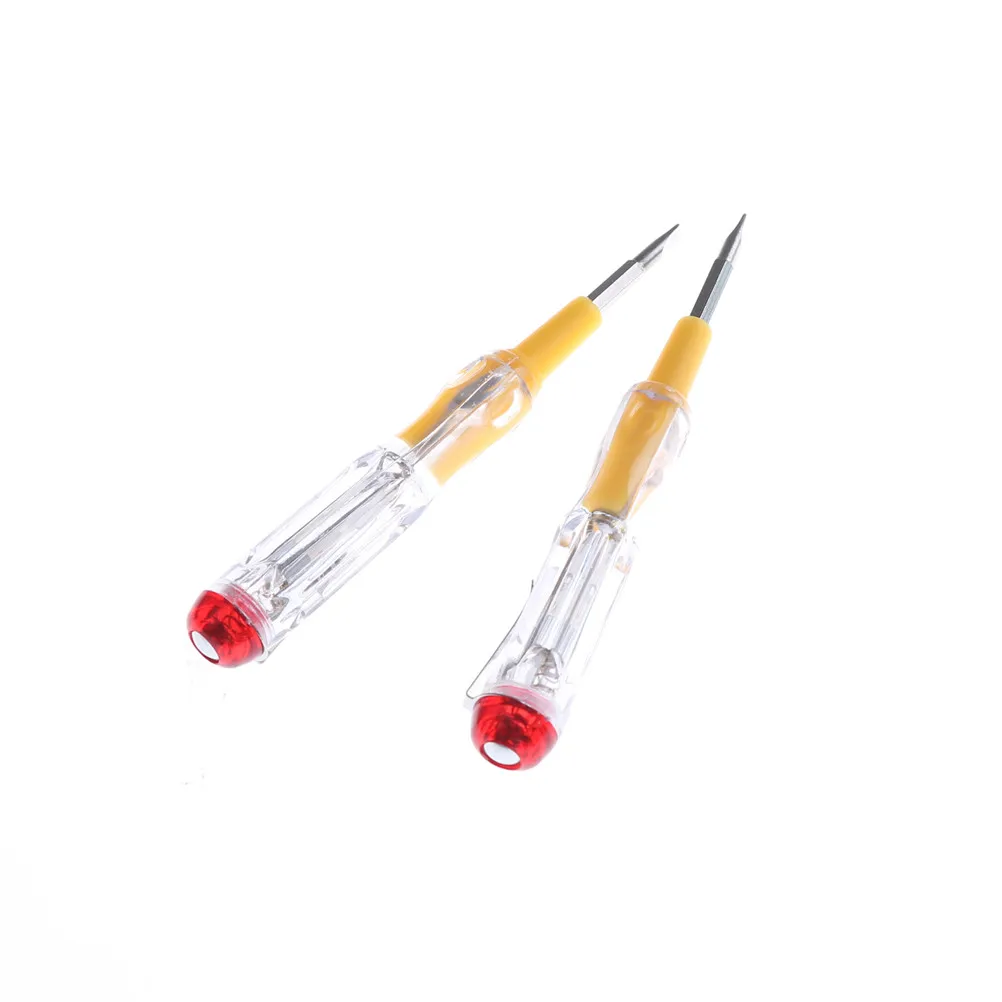 

2Pcs/lot Removable Voltage Detector Probe AC/DC 100-500V LED Light Electric Test Tester Pen Screwdriver
