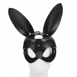 Аниме косплей сексуальная полумаска ПУ Кожаная маска для глаз с котом кроликом Минни уха косплей реквизит сексуальные костюмы для