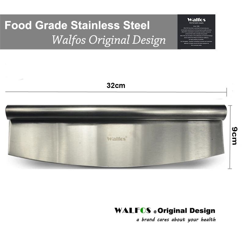 WALFOS 12 Inch Pizza Cutter Stainless Steel Rocking Pizza Chopper High Quality Kitchen Knife Design Cutter Tool