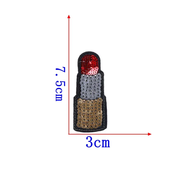 1 шт./лот брендовые вышитые патчи сердце Корона губная помада блесток патчи железная эмблема на ткани пришить на одежду Аппликация DIY стикер - Цвет: 1 Piece