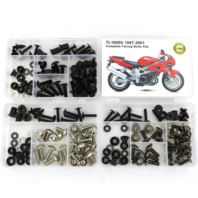 

For Suzuki TL1000S 1997-2001 Motorcycle Complete Full Fairing Bolts Kit Screws Steel Fairing Clips Nuts Covering Bolts
