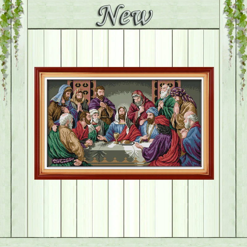 

The Last Supper Painting Jesus Drawing counted printed on canvas 14CT 11CT DIY DMC Cross Stitch kits Needlework Sets Embroidery