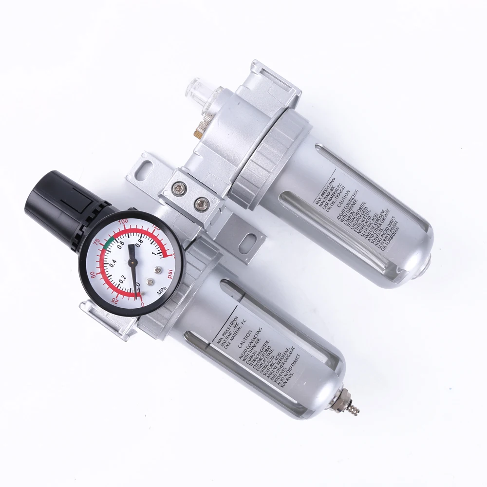 

SFC400 Aluminum Alloy 0.15-1.0mpa Pneumatic Pressure Air Filter Regulator Lubricator Moisture Water Trap Oil-water Separator