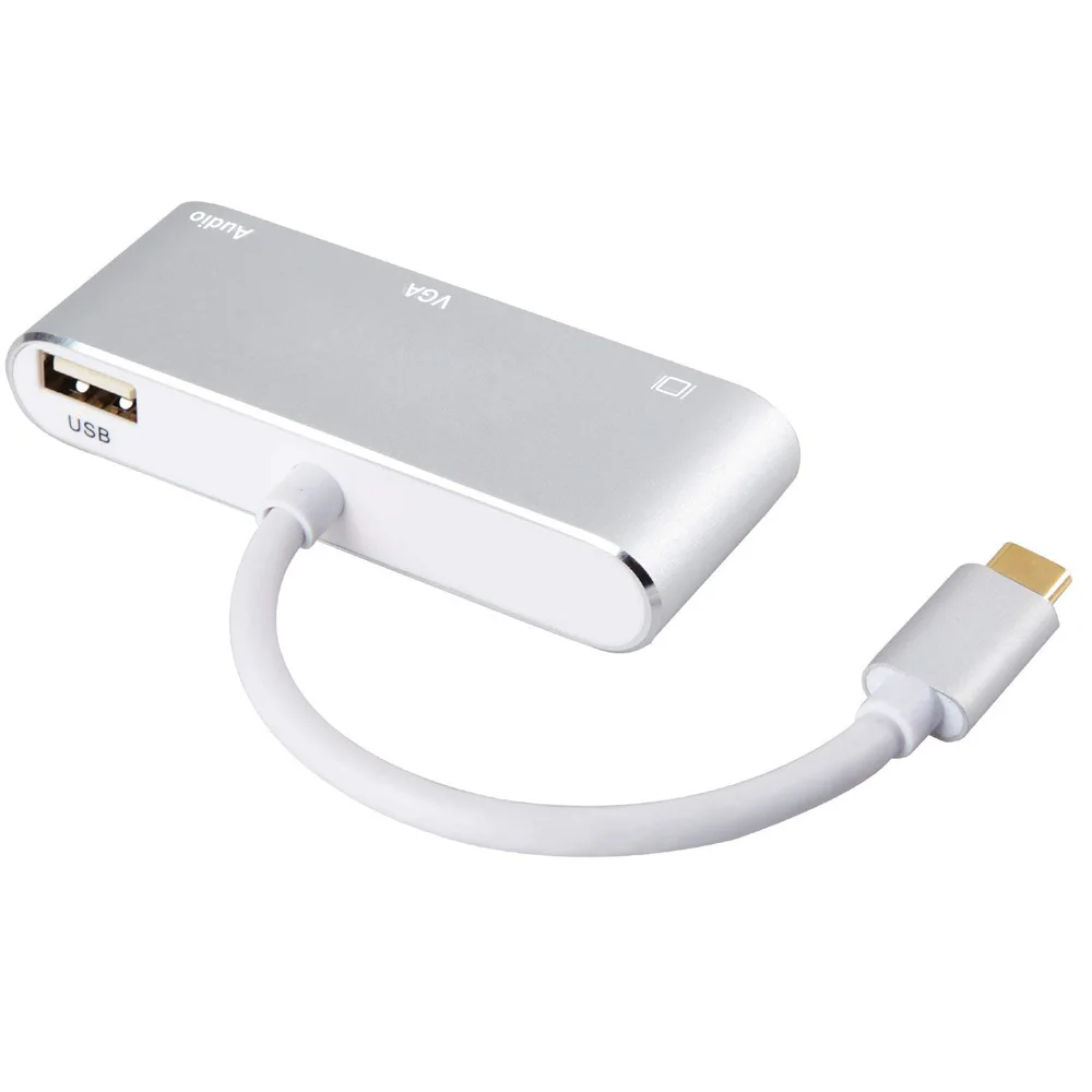 Ingelon USB Hub USB C to HDMI VGA Audio Adapter Type C to Duo Screen Display Converter for MacBook Pro Sony LG HDTV Samsung S8 9 (2)