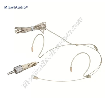 

Headset Microphone 3.5mm Mono For Sennheiser Conference Stage Head worn Condenser Microphone Beige MicwlAudio 40-010