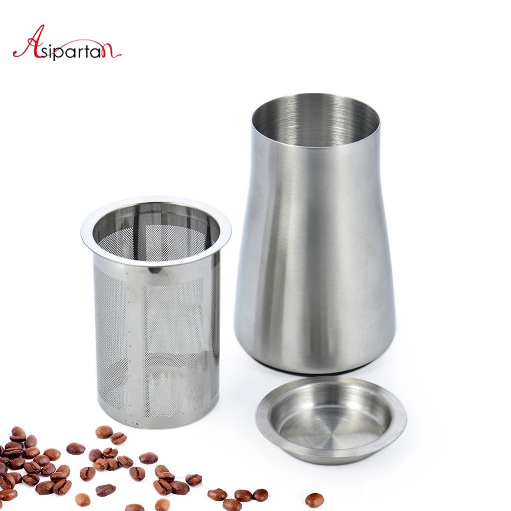 Asipartan Stainless Steel Coffee Sieve Powder Device Manual Reusable