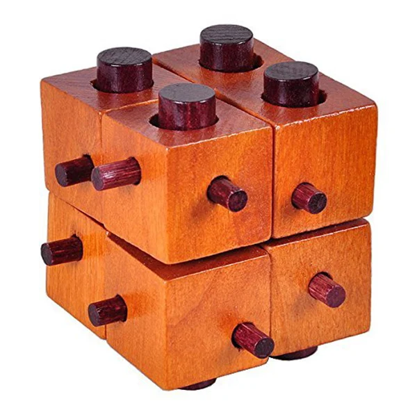 

Wooden Eight Squares Puzzle Burr Puzzles Brain Teaser Intellectual Magic Cube