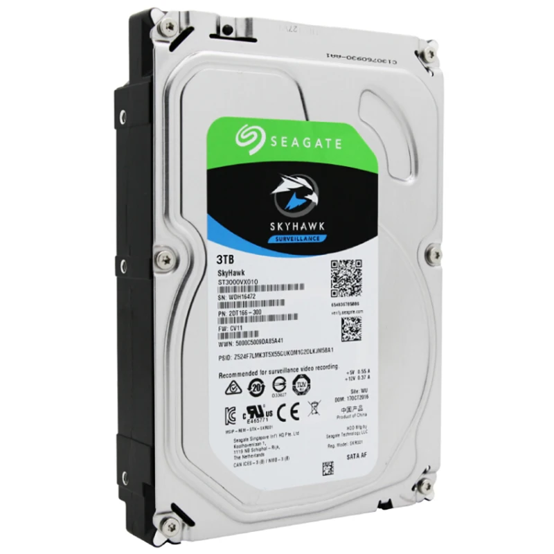 Новый внутренний жесткий диск Seagate 3 ТБ HDD Skyhawk для видеонаблюдения 5 дюйма 5900