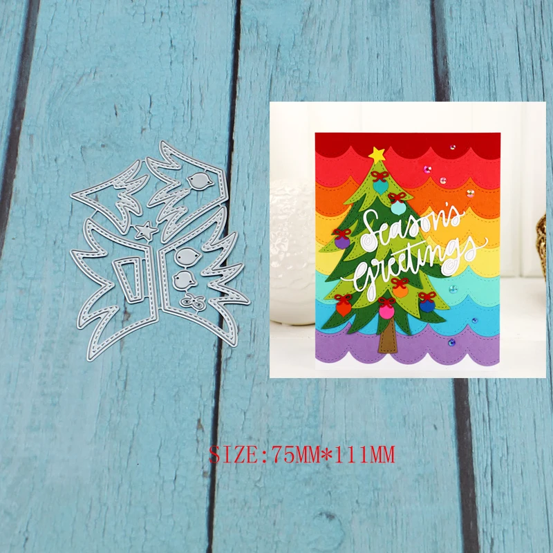 

4pcs Christmas tree Metal cutting dies for DIY Scrapbooking Album Paper Cards Decorative Crafts Embossing Die Cut 2019 new