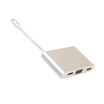 

Multifunctional Type C USB 3.1 to VGA/4K HDMI/RJ45 Gigabit Ethernet/Type-C USB 3.1 Converter with 2 USB 3.0 Ports PD Adapter