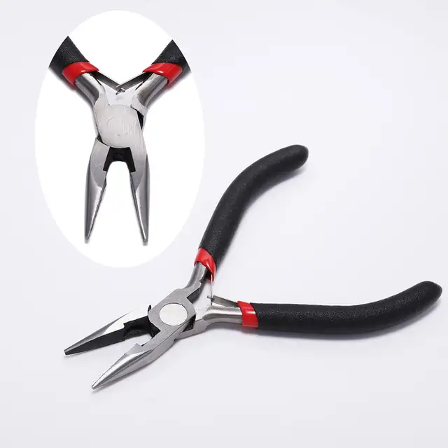 Ferronickel Carbon-Hardened Steel Round Nose End Cutting Jewelry Pliers Tools DIY Equipment Pliers Fit Handcraft Beadwork Repair Pliers - smooth