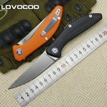 LOVOCOO SIGMA rollover bearing folding knife D2 blade G10 handle outdoor camping hiking hunting pocket fruit knife EDC tool