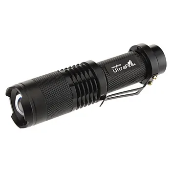 

High-quality Mini Black CREE T6 2000LM Waterproof adjustable LED Flashlight 5 Modes Zoomable LED Torch penlight free shipping