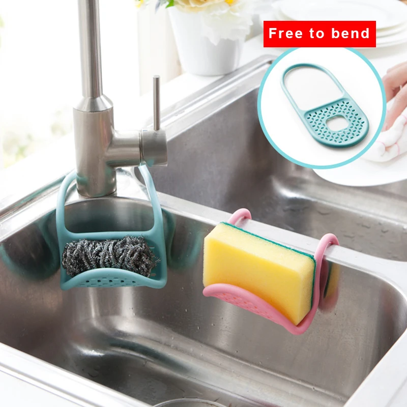 1 stücke Küche Waschbecken Hängen Aufbewahrungstasche Rack Seifenschale