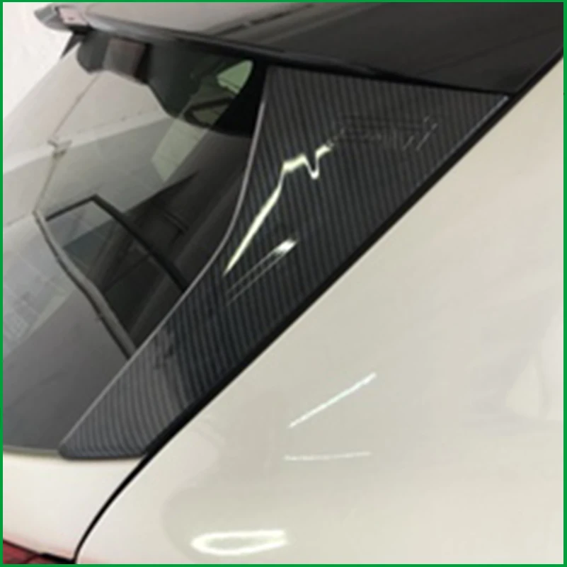 For Subaru XV ABS Chrome ABS Carbon Fibre Print Exterior Both Side Rear Window Spoiler Triangle Cover Trim Auto Parts