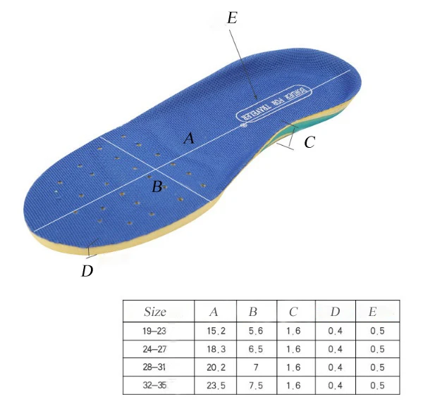 Детские спортивные стельки, детская комфортная дышащая стелька под пятку, амортизирующие колодки, уход за здоровьем ног, спортивная обувь