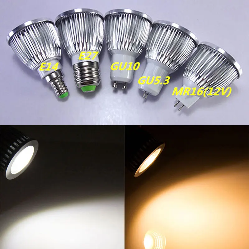 9 Вт Точечный светильник с регулируемой яркостью от монолитного блока светодиодов GU10/E27 лампа свет AC100-245V заменить галогенные