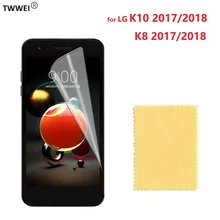 

Glossy Clear LCD Screen Protector for LG K10 2017 K8 2018 Protective Film on for LG K10 2018 K8 2017 Screen Protector Film Foil