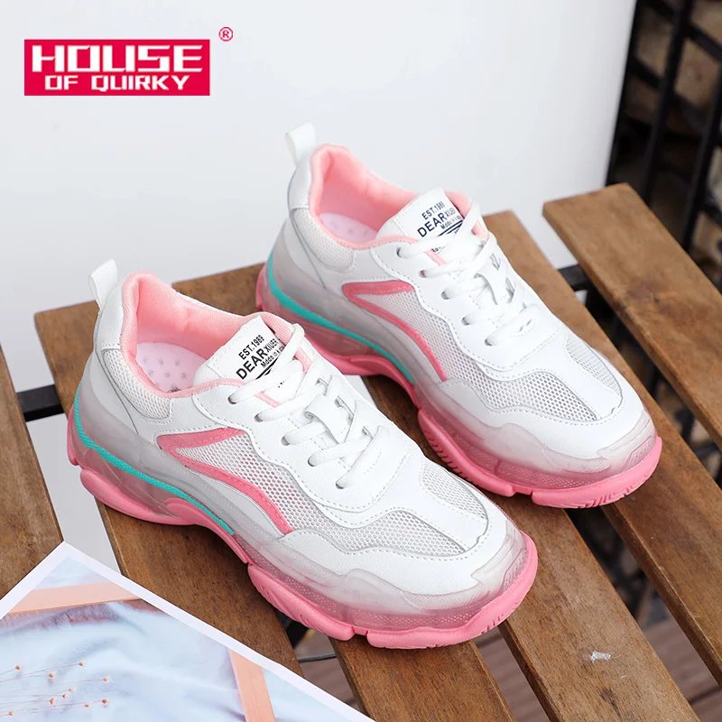 

Jelly Shoes Breathable Net Cloth Women Sports Shoes Fashion Platform Women Vulcanized Shoes Outdoor Casual Lace-up Shoes Women