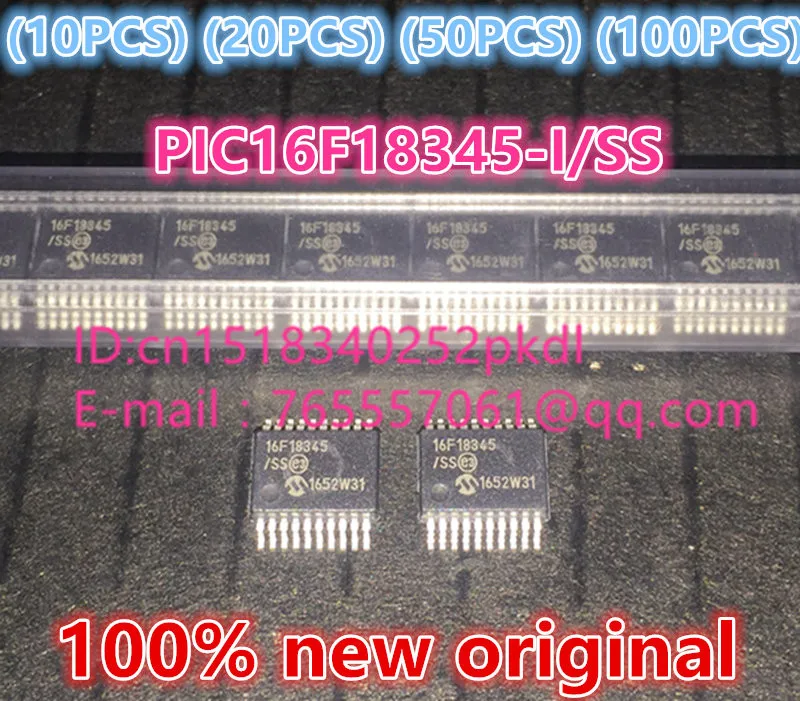 

(10PCS) (20PCS) (50PCS) (100PCS) 100% new original PIC16F18345-I/SS PIC16F18345 SSOP20 8 bit microcontroller MCU 14KB