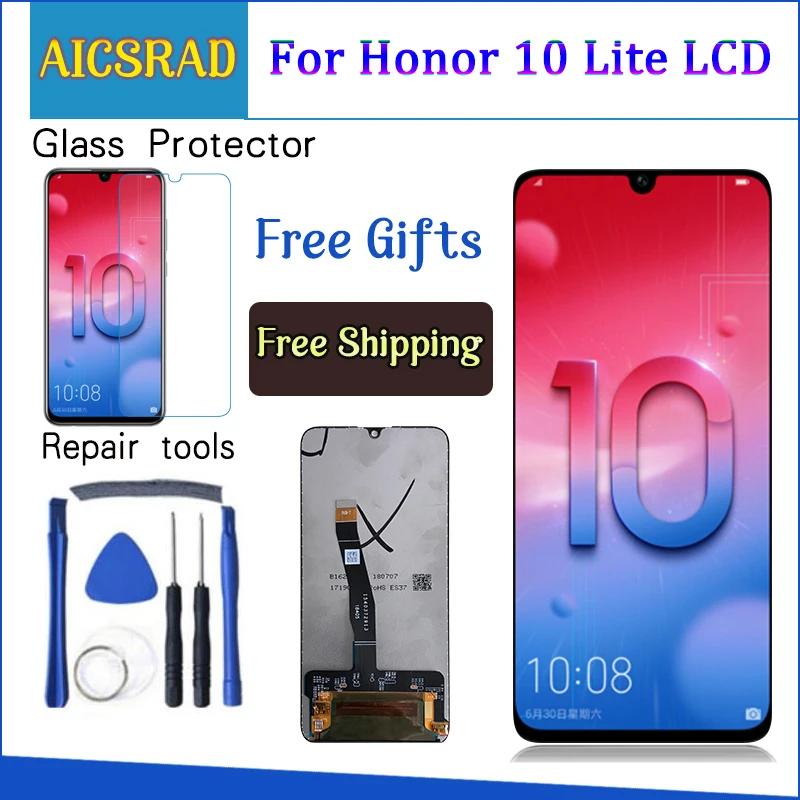 ЖК дисплей AMOLED 6 21 дюйма для Huawei Honor 10 Lite с сенсорным экраном и дигитайзером lite