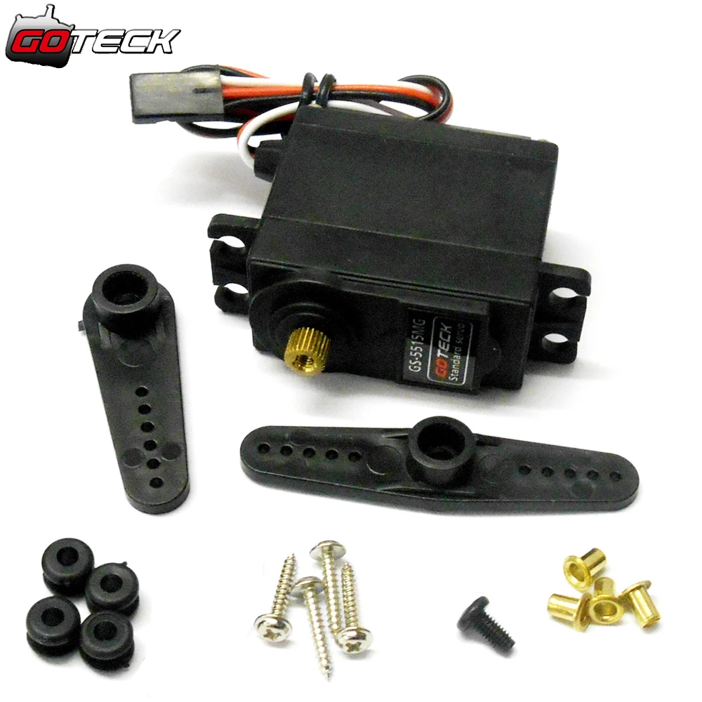 

GOTECK GS-5515MG 15kg High Torque Throttle Steering RC Servo Metal Gears