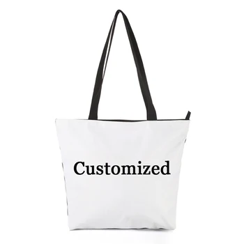 

CROWDALE DIY customizer Women Bags 3D- Printing Shoulder Bag Handbags Casual Tote Handbag Female Canvas Lady bag 44.5x35cm