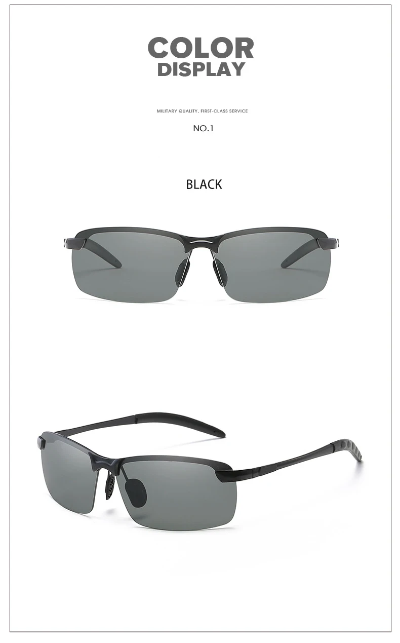 Фотохромные солнцезащитные очки мужские Поляризованные Вождения Очки-хамелеоны мужские изменить цвет солнцезащитные очки День ночного