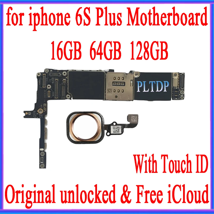

with Full Chips for iphone 6s plus Motherboard with Touch ID,100% Original unlocked for iphone 6s Plus Mainboard,Good Working