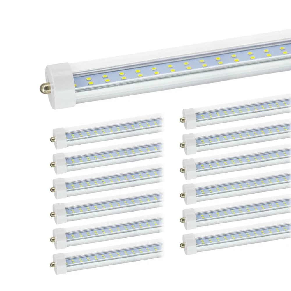 

CNSUNWAY 8ft Single Pin FA8 led t8 tube lights double row dual end power 72W LED Fluorescent bulb Tubes Light 85-265V Stock