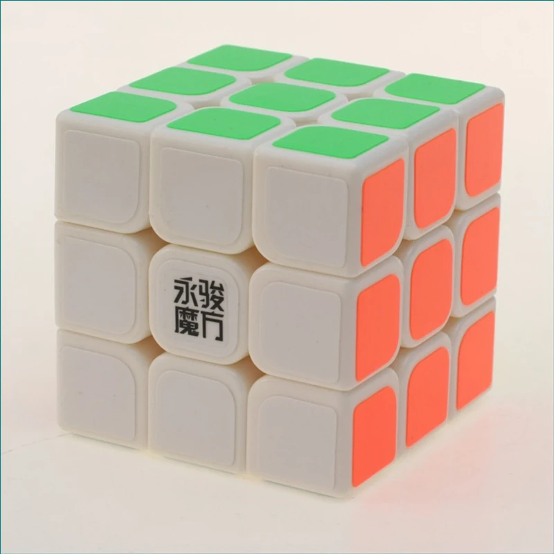YJ YongJun SuLong 3x3x3 Magic cube 57 мм Световой прозрачный зеленый белый черный Professional гладкой