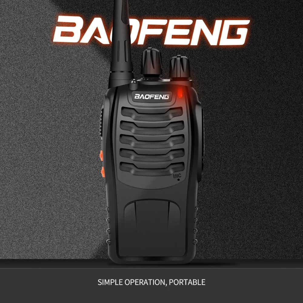 Rádio em Dois Portátil + Fone de Ouvido 400-470mhz de Longo Lote Baofeng Walkie Talkie Sentidos 888s 16ch Uhf Alcance Transceptor 4 Pçs - Bf-888s 2 4 pçslote BF 888S BAOFENG Walkie Talkie