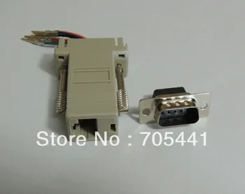 

DB9 Male to RJ45 Female connector RS232 Modular Adapter 10pcs/lot free shipping