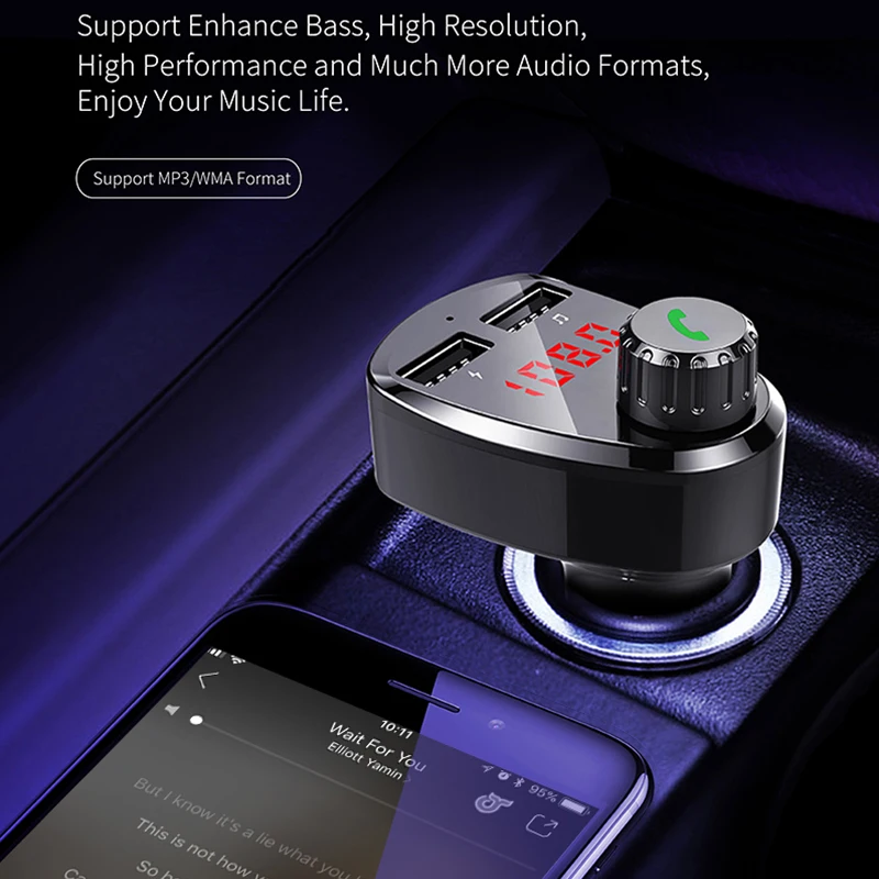 CDEN Автомобильный mp3 музыкальный плеер bluetooth приемник fm передатчик двойное USB