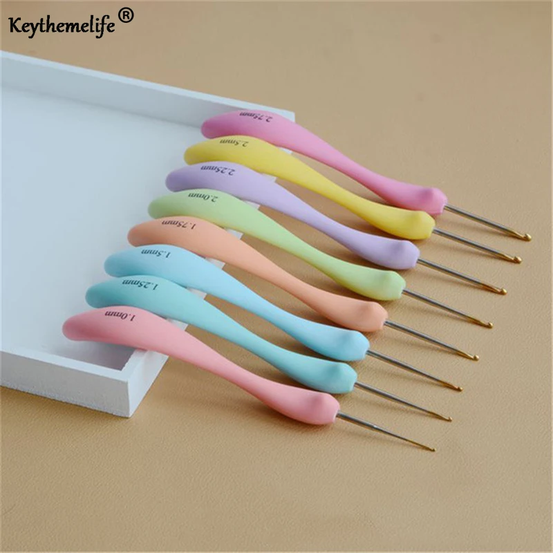 

Sewing Tools 8pcs/Set Metal Crochet Hook Knit Knitting Needle Weave Craft Tip Yarn Colour Plastic Dropshipping