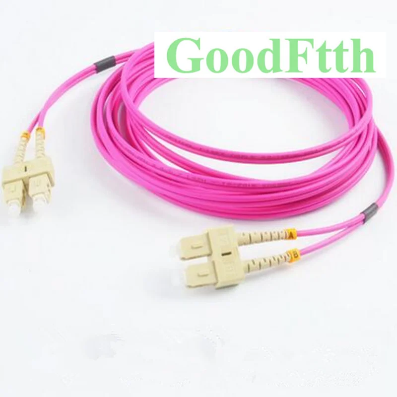 Fiber Optic Patch Cord Jumper Cable SC-SC Multimode OM4 Duplex GoodFtth 20m 25m 30m 40m 50m 100m