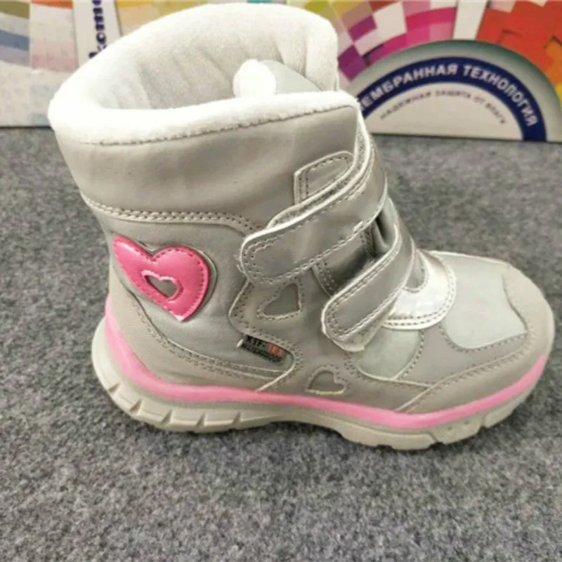 Mioigee 2017 Winter new heart snow boots for girls cute anti-wet anti-slip shoes princess winter warm rain shoe girl rubber boot babyfeet new winter warm boots newborn baby boys girls cute shoes infant toddler soft sole anti slip snow booties size3 5 11