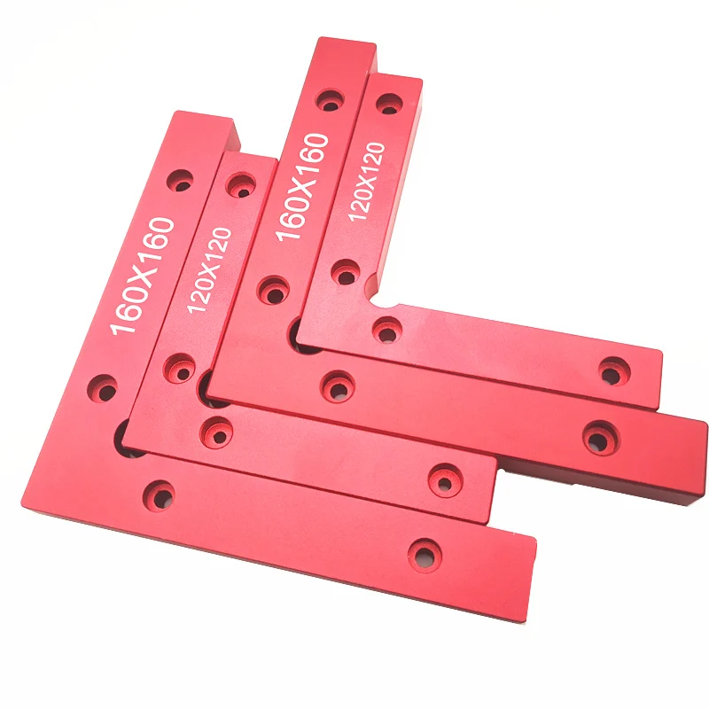 

90 Degree Positioning Squares Right Angle Clamps Woodworking Carpenter Tool 120/160/200mm L Block Square Aluminium(with Scale)
