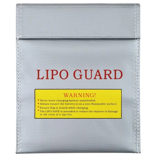 1Pcs Fireproof RC LiPo Li-Po Battery Fireproof Safety Guard Safe Bag Charging Sack Battery Safety Guard Silver Two size Hot! 1