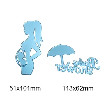 

Pregnant woman Baby Shower New scrapbooking DIY Carbon Sharp Metal steel cutting die Book photo album art card Dies Cut