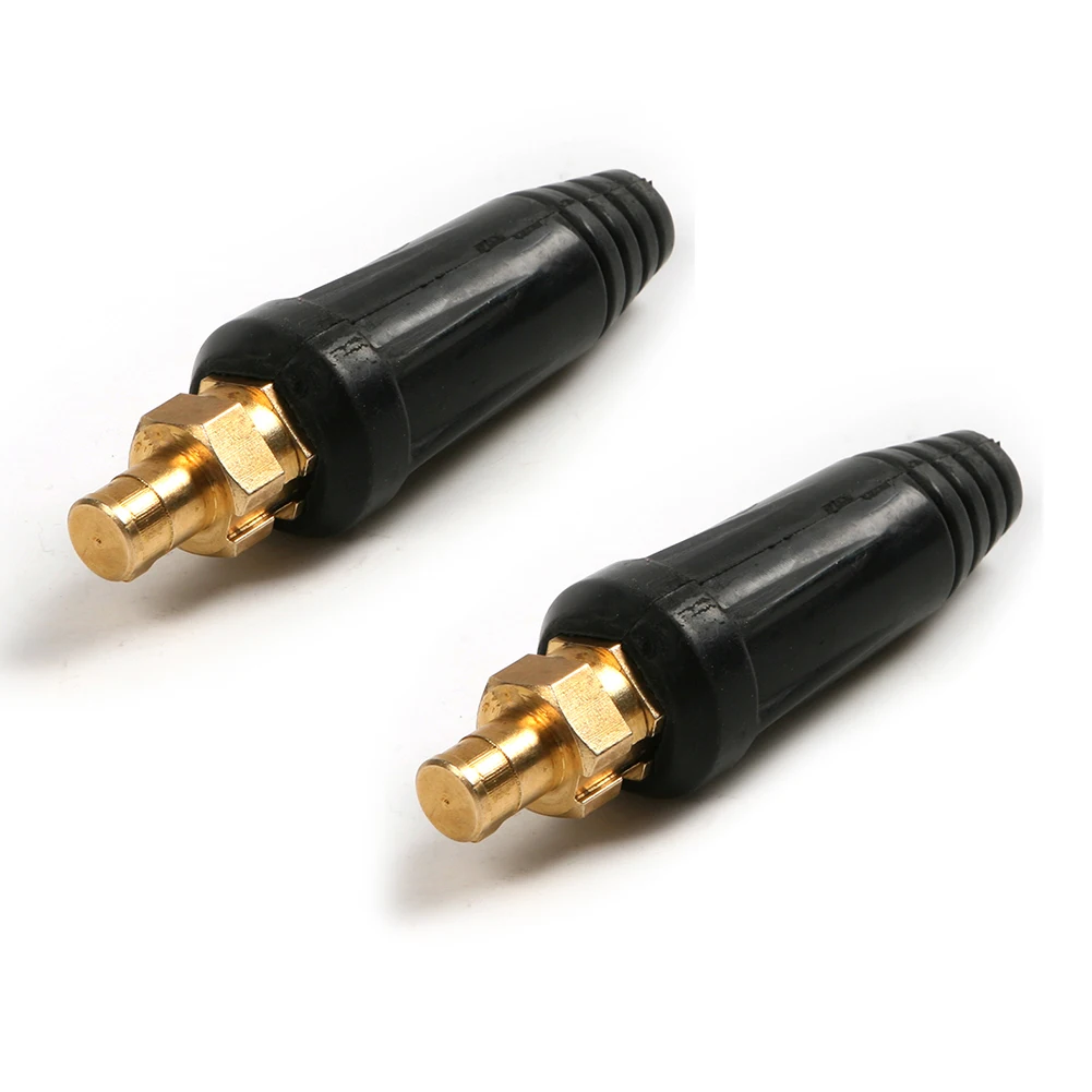 2pcs DKJ35 50 Welder Quick Fitting Male Cable Connector Plug Welding
