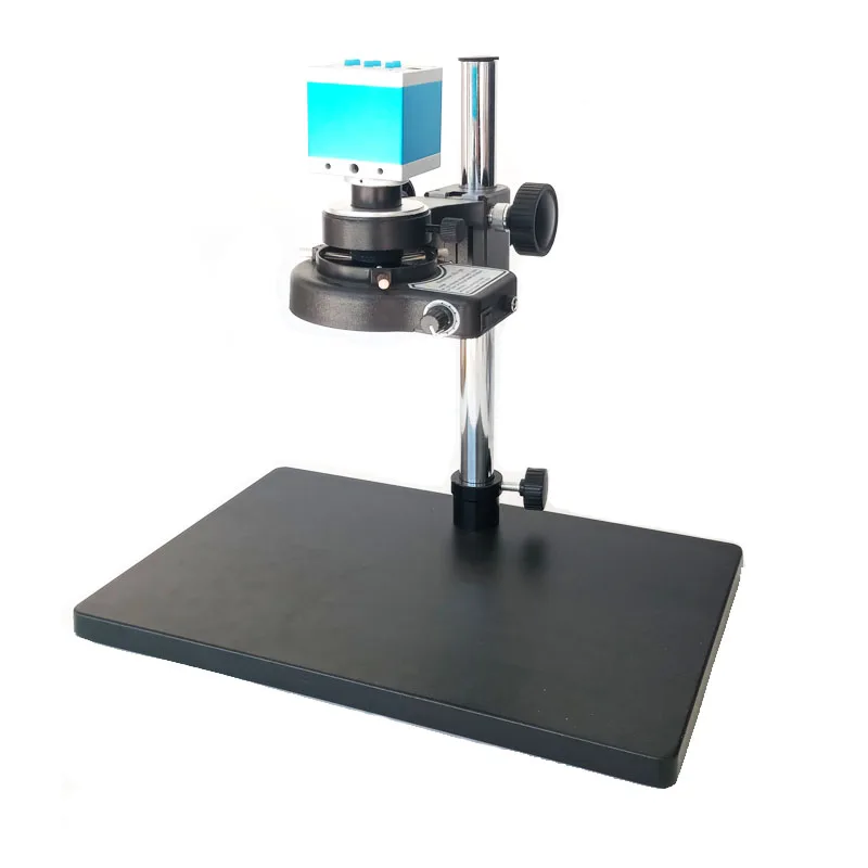 

16MP HDMI USB digital microscope camera +optical Long focus 5X-100X Adjustable zoom lens +144 Led ring lights