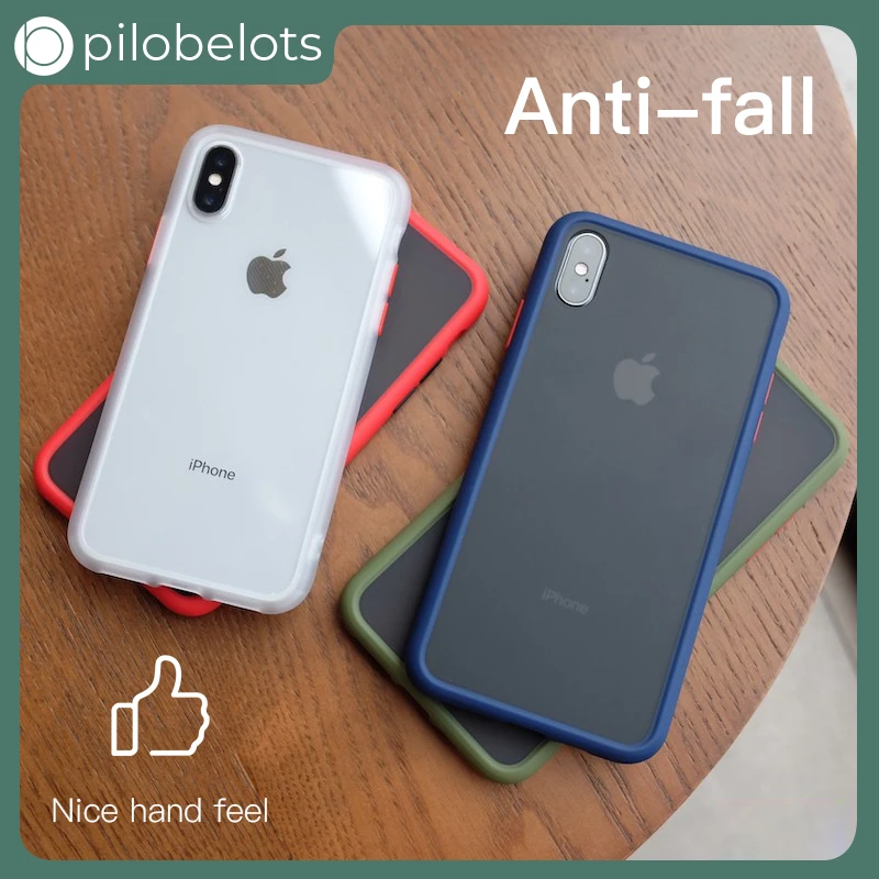 

NEW Shockproof armor TPU+PC Case For Apple iPhone X XS XR Transparent Case Cover For iPhone XS Max 7 8 Plus Luxury Silicone Case