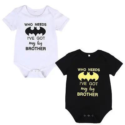 

Summer 2017 Newborn Baby Boy Girl Kids Cotton Romper Short Sleeve Jumpsuit Batman Clothes Outfit