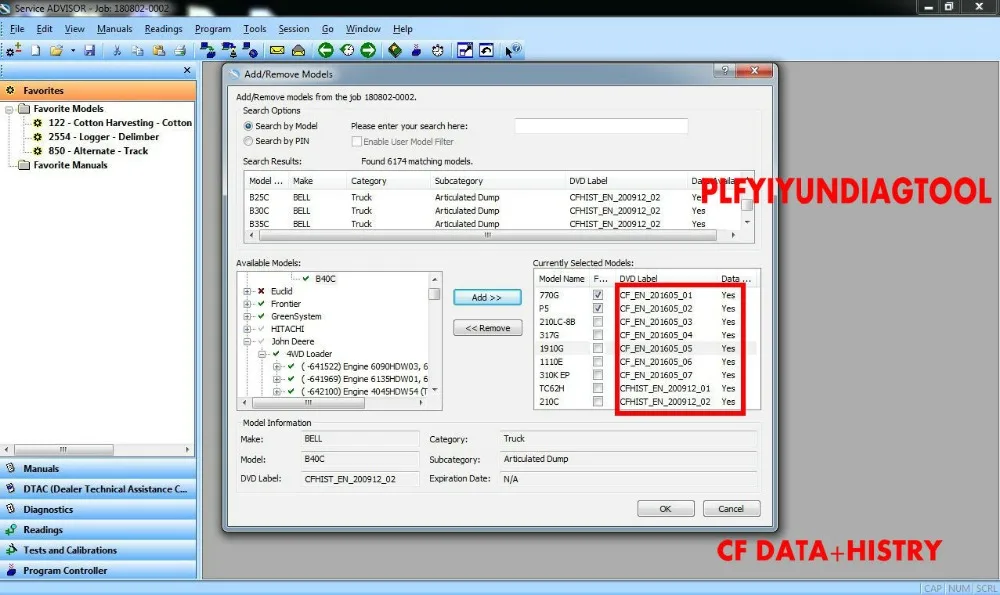 CF52 SSD 240G установка JD service Adviser 4 2 AG 2016 02 с HIST + CF 05 CFHIST диагностический адаптер EDL V2|ПО|